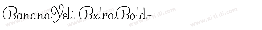 BananaYeti BxtraBold字体转换